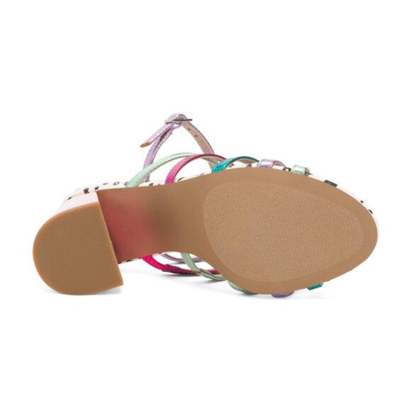 BETSEY JOHNSON Azallia Embellished Block Heel Sandals - Picture 4 of 4